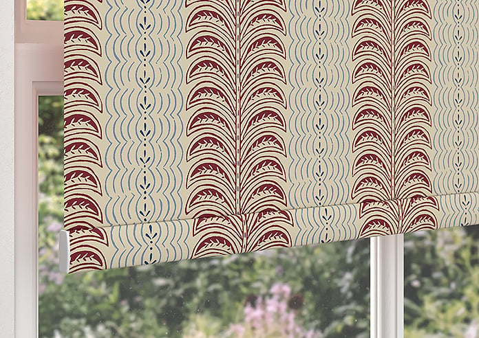 Land & Shore Fintra Stripe (Blackout), Red Blue - Twist&Fit Roller Blind - Image 4